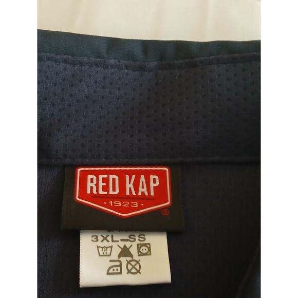 Red Kap Work Shirt Mens 3XL Navy Blue 2 Pocket Work Uniform Short Sleeve Utility - Picture 8 of 15